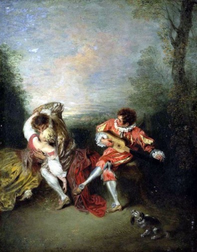 La Surprise by Jean-Antoine Watteau